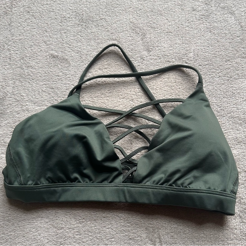 Victoria’s Secret Olive Green Strappy Sports Bra
